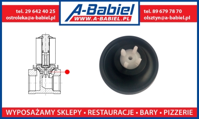 Membrana do elektrozaworu SIRAI, zaworu wody zmywarki Lozamet