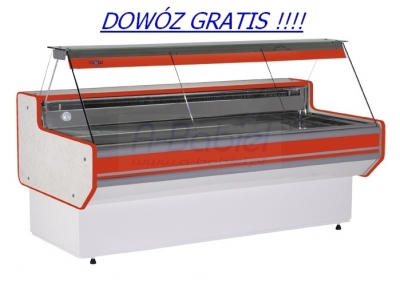 Lada chłodnicza z szybą prostą dł. 137 cm L-A